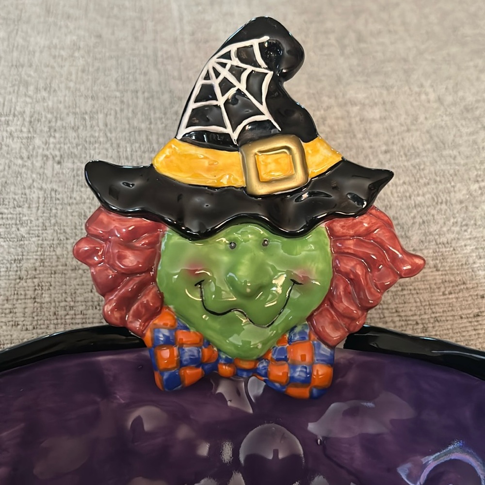 Halloween Witch and Pumpkin Bowl - Picture 6 of 8